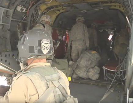transporting personnel by helicopter