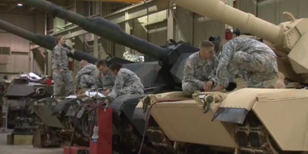 Soldiers working on M777A2