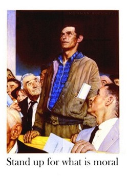 Norman Rockwell painting representing integrity