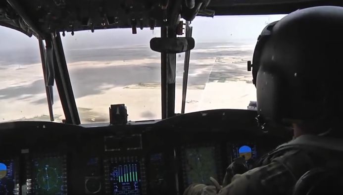 Inside CH-47F Chinook cockpit