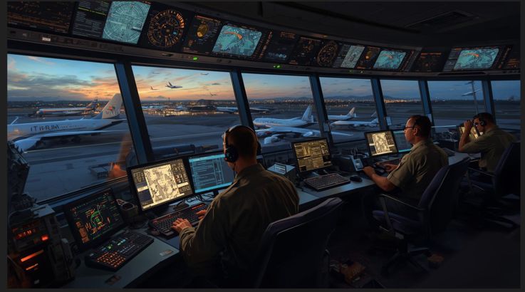 Air Traffic Controllers in Tower