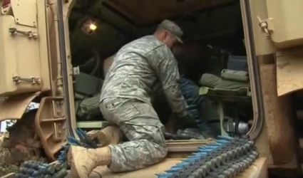 Picture of Soldier preparing ammo