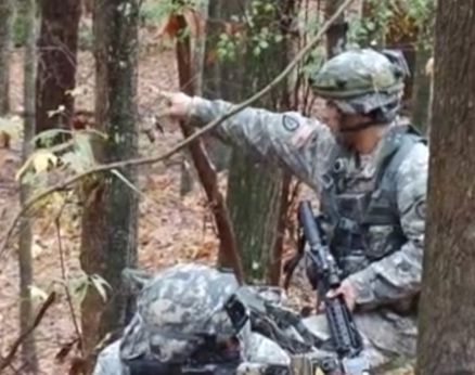 Platoon Sergeant directing field operations